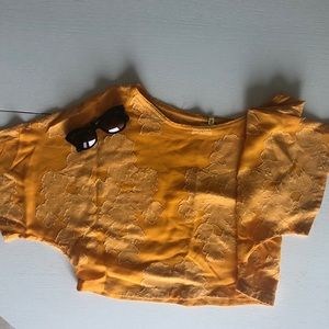 Wilfred Yellow Lace Appliqué Tee